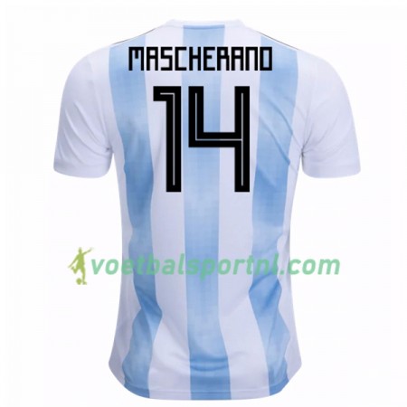 Argentinië Mascherano 14 Thuis Shirt WK voetbal 2018